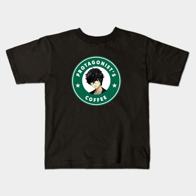 Persona 5 Starbucks Kids T-Shirt by sprosick